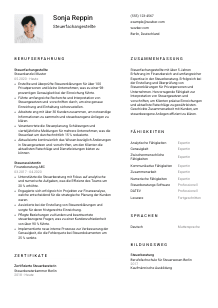 Lebenslauf-Vorlage für Steuerfachangestellte*r #1
