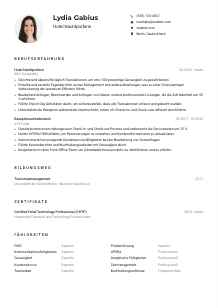 Lebenslauf-Muster für Hotel Nachtprüfer*in