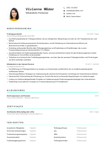 Lebenslauf-Vorlage für Mitarbeiter*in Prüfwesen #3