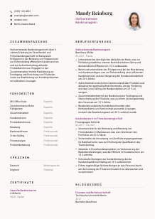Lebenslauf-Vorlage für stellvertretende*r Bankmanager*in #3