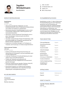 Lebenslauf-Vorlage für Bankfilialleiter*in #2
