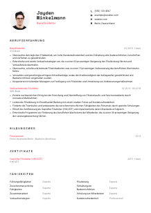 Lebenslauf-Vorlage für Bankfilialleiter*in #1