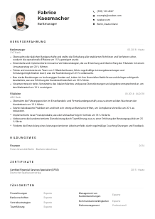 Lebenslauf-Muster für Bankmanager*in