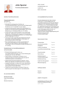 Lebenslauf-Vorlage für Firmenkundenberater*in #1