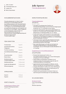 Lebenslauf-Vorlage für Firmenkundenberater*in #3