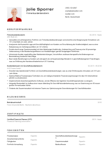 Lebenslauf-Vorlage für Firmenkundenberater*in #2