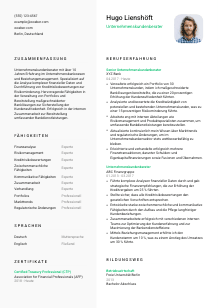 Lebenslauf-Vorlage für Unternehmenskundenberater*in #2