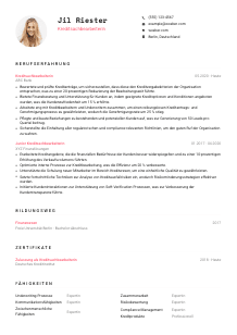 Lebenslauf-Vorlage für Kreditsachbearbeiter*in #1