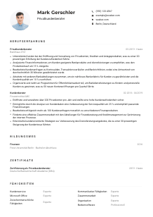 Lebenslauf-Muster für Privatkundenberater*in
