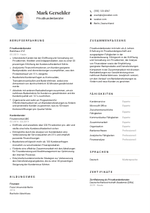 Lebenslauf-Vorlage für Privatkundenberater*in #1