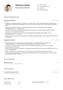 Lebenslauf-Muster für Beziehungskundenberater*in