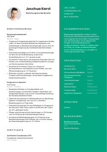 Lebenslauf-Vorlage für Beziehungskundenberater*in #2