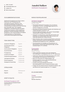 Lebenslauf-Vorlage für Zertifizierte*r Finanzplaner*in #3