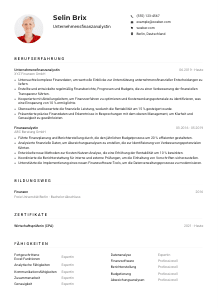 Lebenslauf-Muster für Unternehmensfinanzanalyst*in