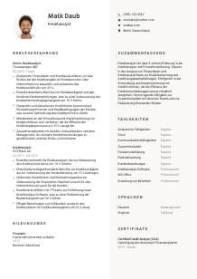 Lebenslauf-Vorlage für Kreditanalyst*in #2