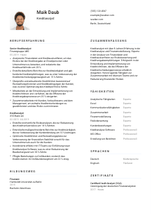 Lebenslauf-Vorlage für Kreditanalyst*in #1