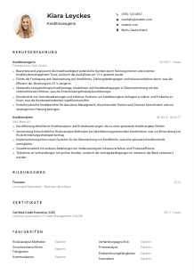 Lebenslauf-Muster für Kreditmanager*in