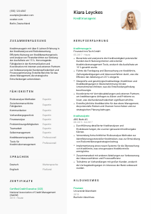 Lebenslauf-Vorlage für Kreditmanager*in #2