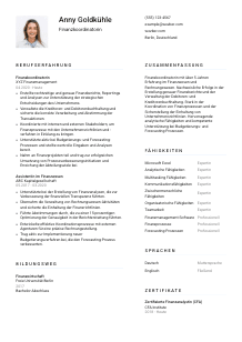 Lebenslauf-Vorlage für Finanzkoordinator*in #1