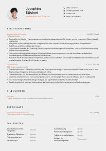 Lebenslauf-Vorlage für Kundenberater*in Finanzen #3