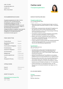 Lebenslauf-Vorlage für Finanzplanungsberater*in #2