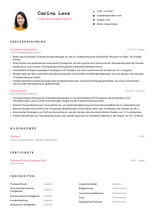 Lebenslauf-Vorlage für Finanzplanungsberater*in #1