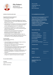 Lebenslauf-Vorlage für Spezialist*in für Finanzmanagement #2