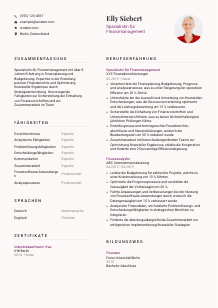 Lebenslauf-Vorlage für Spezialist*in für Finanzmanagement #3