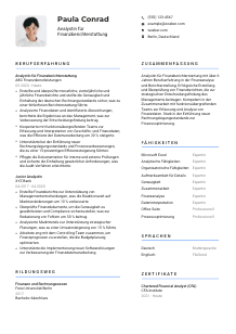 Lebenslauf-Vorlage für Analyst*in für Finanzberichterstattung #2