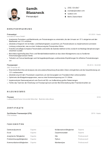 Lebenslauf-Muster für Preisanalyst*in
