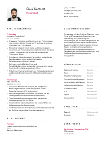 Lebenslauf-Vorlage für Preisanalyst*in #2