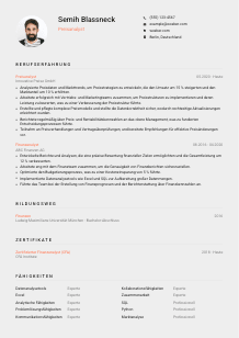 Lebenslauf-Vorlage für Preisanalyst*in #3