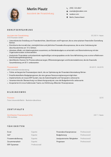 Lebenslauf-Vorlage für Assistent*in der Finanzleitung #3
