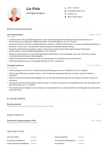 Lebenslauf-Muster für Vertragsmanager*in