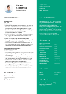 Lebenslauf-Vorlage für Zweigstellenleiter*in #2