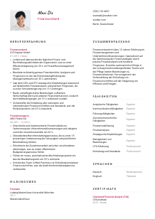 Lebenslauf-Vorlage für Finanzvorstand #2