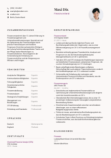 Lebenslauf-Vorlage für Finanzvorstand #3