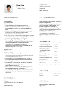 Lebenslauf-Vorlage für Finanzvorstand #1