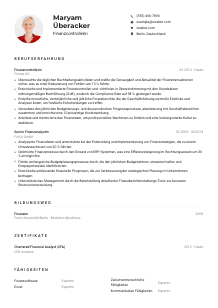 Lebenslauf-Muster für Finanzcontroller*in