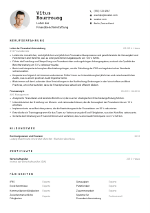 Lebenslauf-Vorlage für Leiter*in Finanzberichterstattung #3