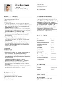 Lebenslauf-Vorlage für Leiter*in Finanzberichterstattung #1