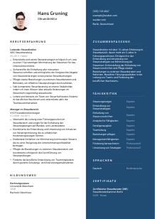 Lebenslauf-Vorlage für Steuerdirektor*in #2
