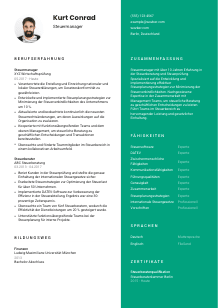 Lebenslauf-Vorlage für Steuermanager*in #2