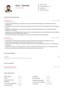 Lebenslauf-Vorlage für Steuermanager*in #1
