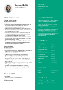 Lebenslauf-Vorlage für Treasury-Manager*in #2