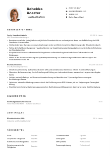 Lebenslauf-Muster für Hauptbuchhalter*in