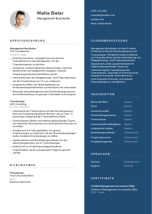 Lebenslauf-Vorlage für Management Buchhalter*in #2