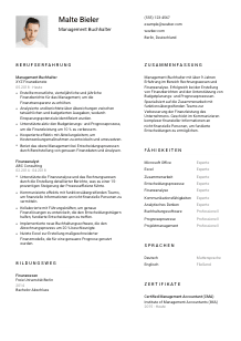 Lebenslauf-Vorlage für Management Buchhalter*in #1