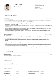 Lebenslauf-Muster für Steuerberater*in