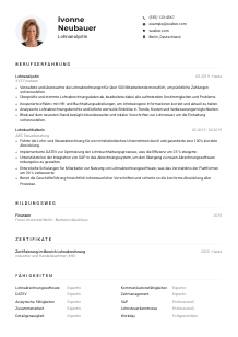 Lebenslauf-Muster für Lohnanalyst*in